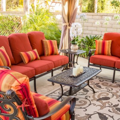 alexis patio set in orange