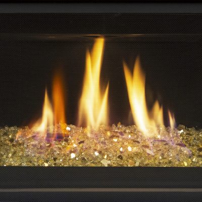 Glass only option outdoor fireplace